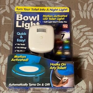Bowl Light Motion-Activated LED Toilet Light - White